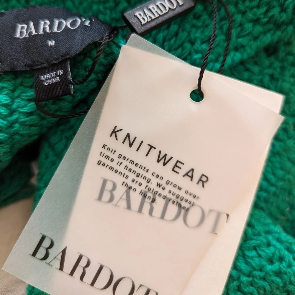 Bardot Green lia knit top medium - Picture 10 of 15